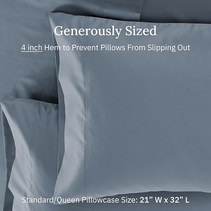 100% Cotton Pillowcase Set - Queen - 2 Piece