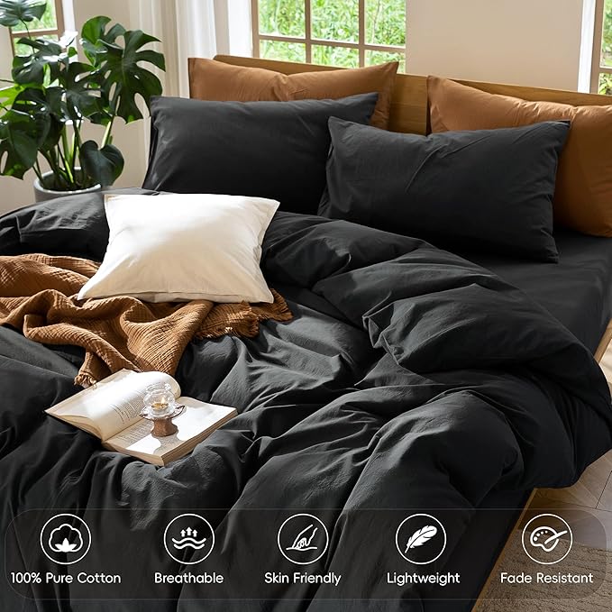 Linen Duvet Cover Set - Queen