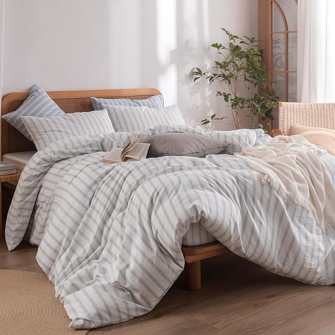 Linen Duvet Cover Set - Queen - 3 Piece