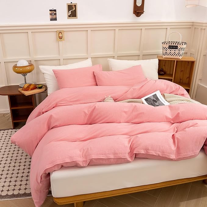 Linen Duvet Cover Set - Queen - 3 Piece