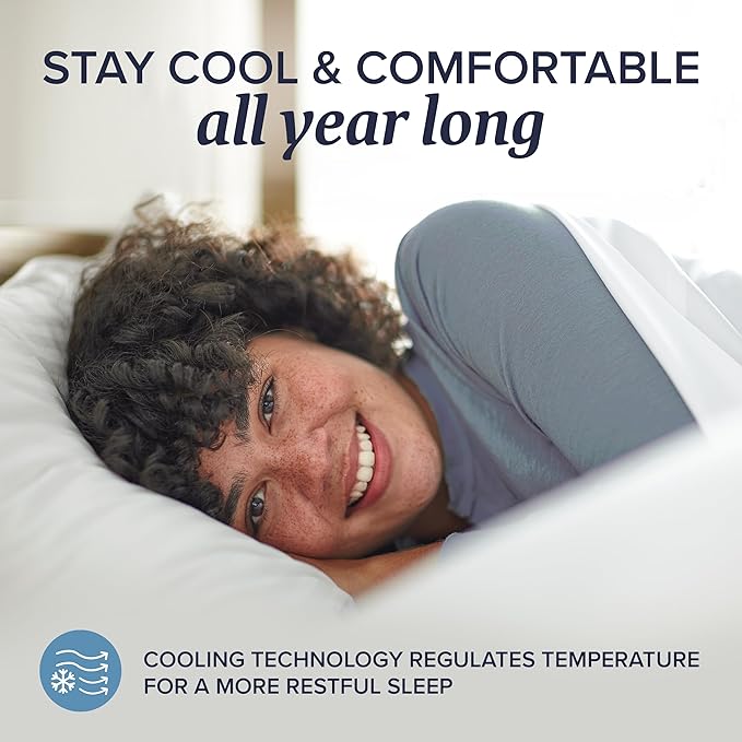 Memory Foam Cooling Bed Pillow - King - 2 Piece
