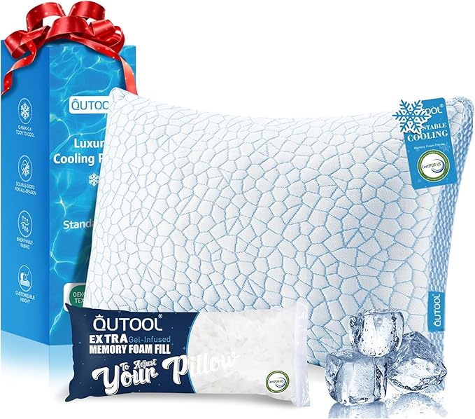 Memory Foam Cooling Bed Pillow - Standard