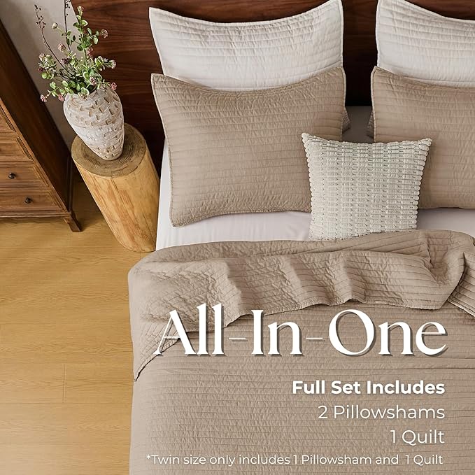 Microfiber Quilt Set - Twin