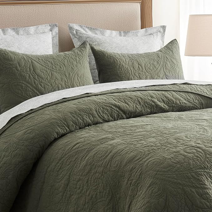 100% Cotton Quilt Set - King - 3 Piece