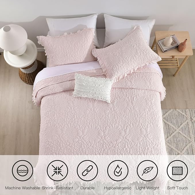 Microfiber Quilt Set - Queen - 3 Piece