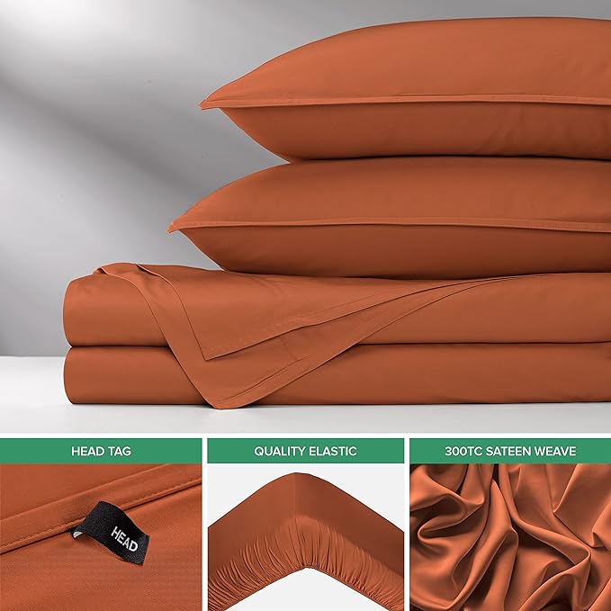 Bamboo Cooling Bed Sheet Set - Queen - 4 Piece