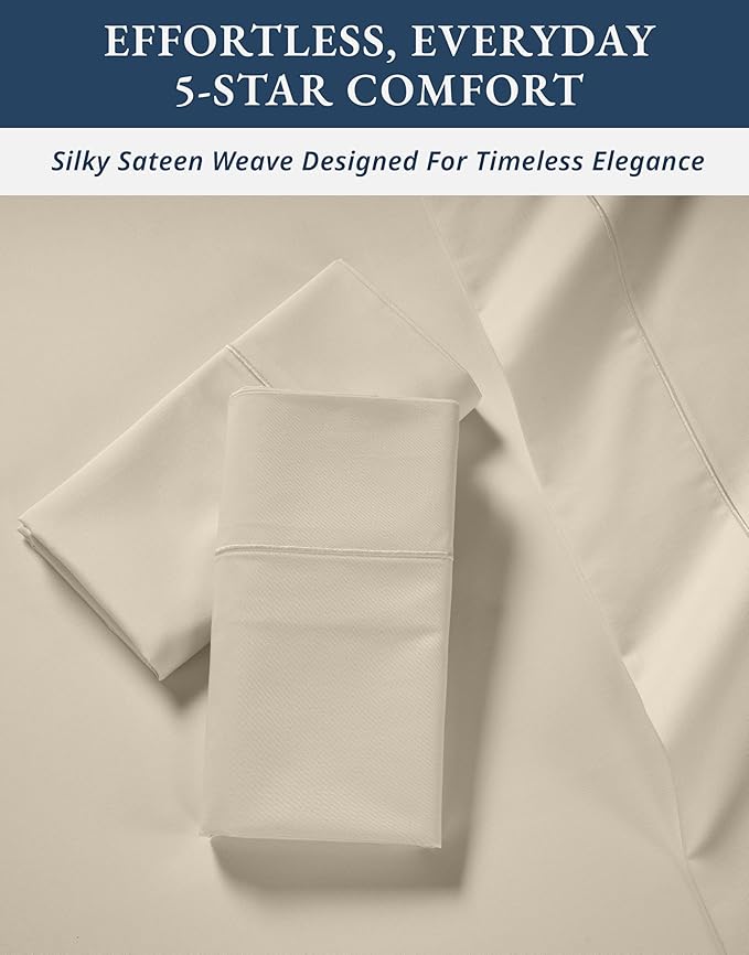 Linen Bed Sheet Set - Queen - 15 in Deep Pocket