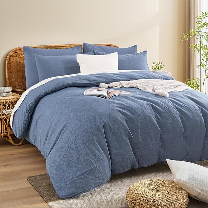 Linen Duvet Cover Set - Queen - 3 Piece