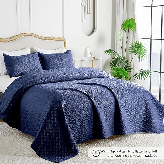 Microfiber Quilt Set - Queen - 3 Piece