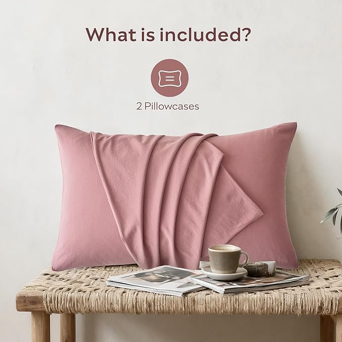 Linen Pillowcase Set - King - 20 x 36 in - 2 Piece