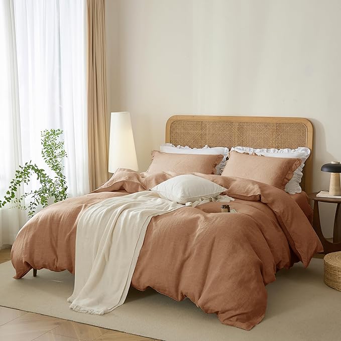 Linen Duvet Cover Set - King - 3 Piece