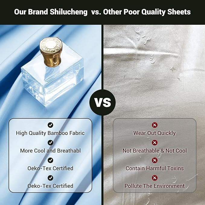 Bamboo Cooling Bed Sheet Set - California King - 4 Piece
