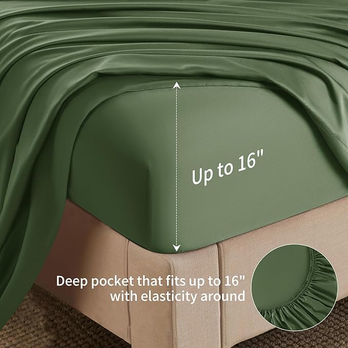 Bamboo Cooling Bed Sheet Set - King - 6 Piece