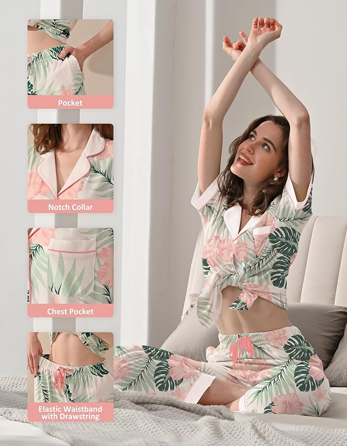 Women's 100% Cotton Pajama Set - 2 Piece