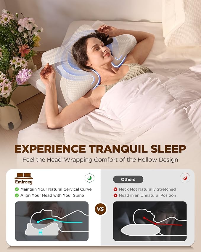 Memory Foam Cooling Bed Pillow - King