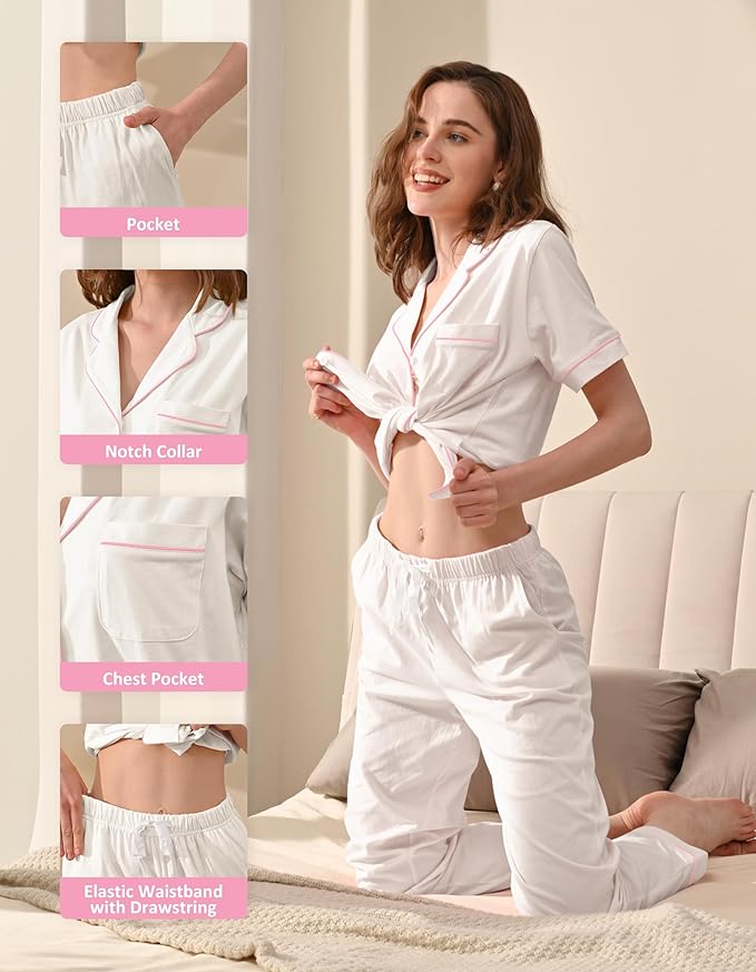 Women's 100% Cotton Pajama Set - 2 Piece