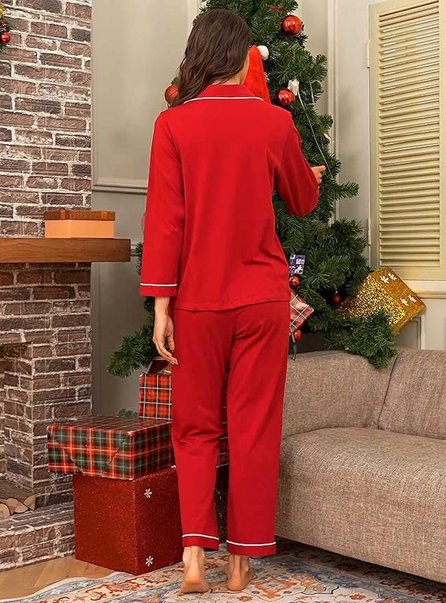 100% Cotton Pants Pajama Set - Long Sleeve - 2 Piece