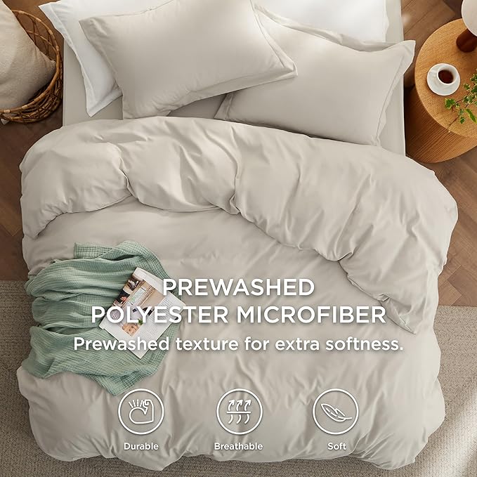 Linen Duvet Cover Set - Full - 80 x 90 in - 4 Piece