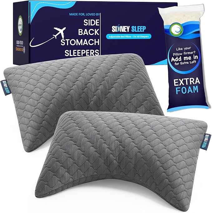Bed Pillow - 14 x 19 in - 2 Pack