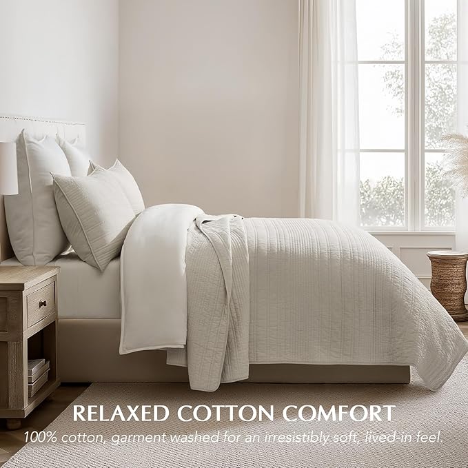100% Cotton Quilt Set - Queen - 3 Piece