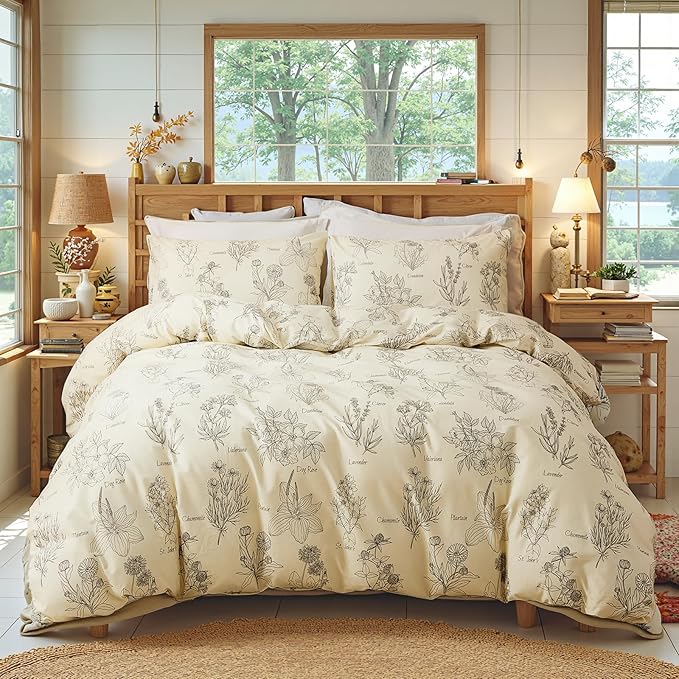 100% Cotton Duvet Cover Set - King - 3 Piece