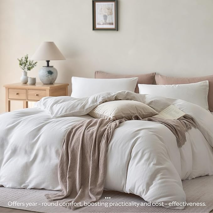 Linen Cooling Duvet Cover Set - California King - 3 Piece