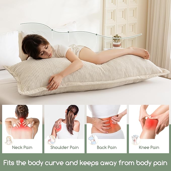 Memory Foam Body Pillow - Full - 20 x 54 in
