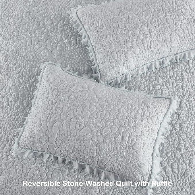Microfiber Quilt Set - Queen - 3 Piece