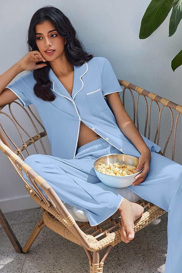 Women's Pajama Set - Short Sleeve - 2 Piece