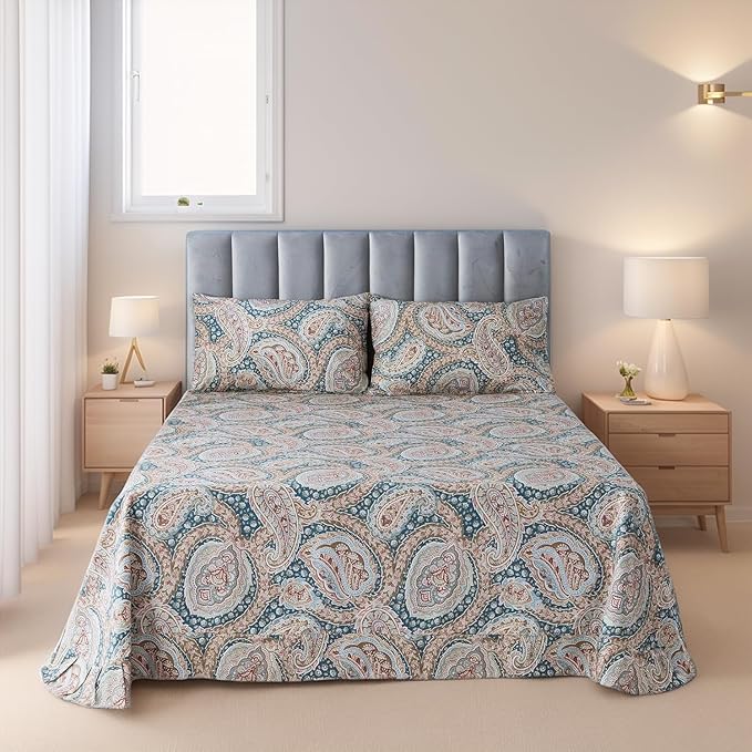 100% Cotton Hypoallergenic Bed Sheet Set - Full - 4 Piece