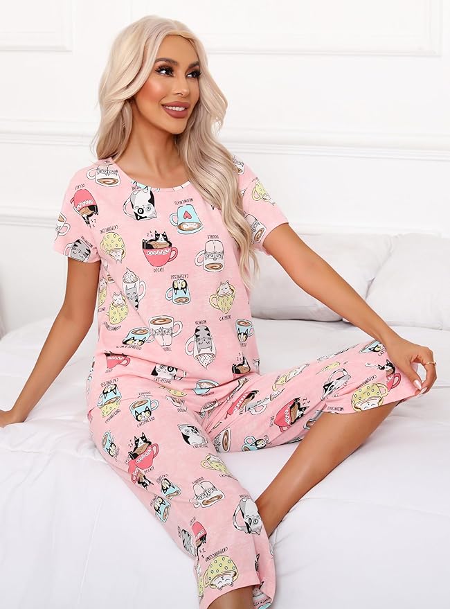 Women's Capri Pajama Set - 2 Piece
