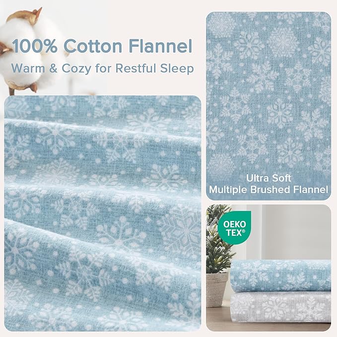 Flannel Bed Sheet Set - Queen - 4 Piece