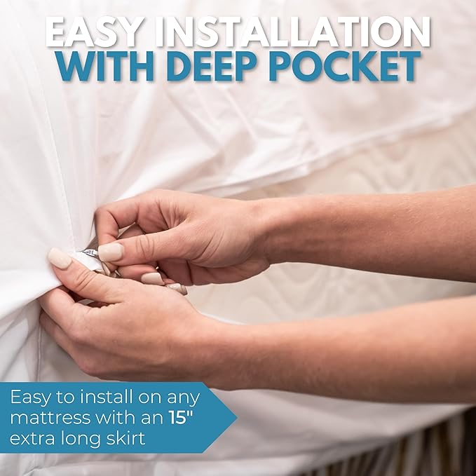 100% Cotton Waterproof Mattress Protector - Twin