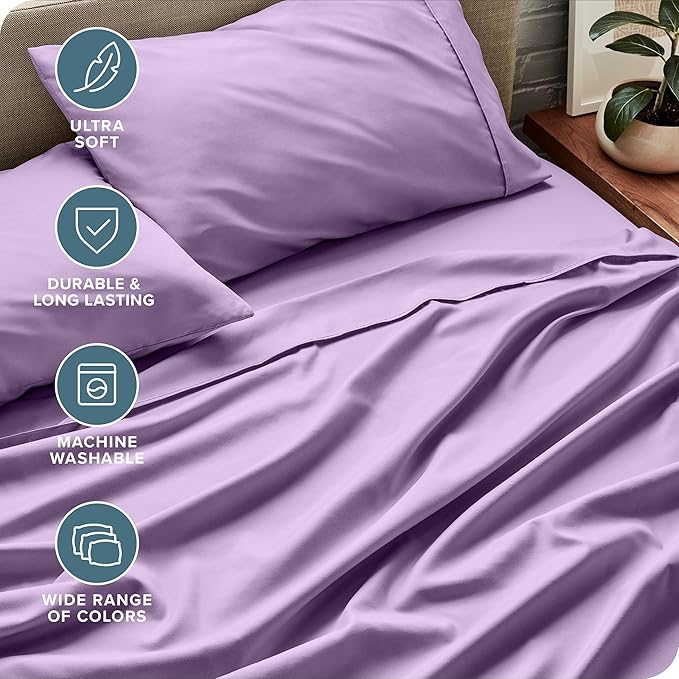 Microfiber Bed Sheet Set - Full - 4 Piece