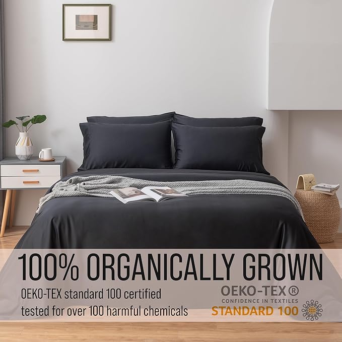 Bamboo Cooling Bed Sheet Set - King - 6 Piece