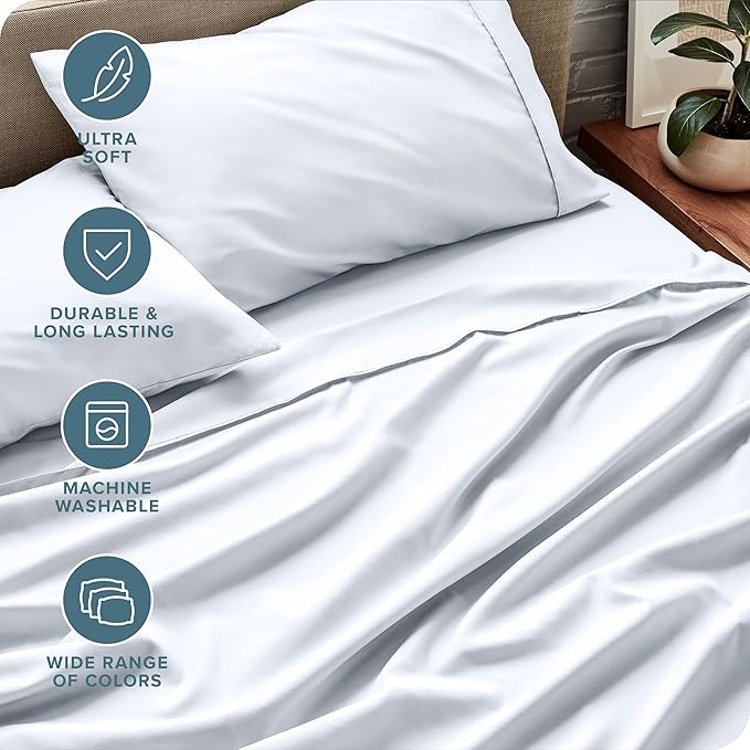 Microfiber Bed Sheet Set - California King - 4 Piece