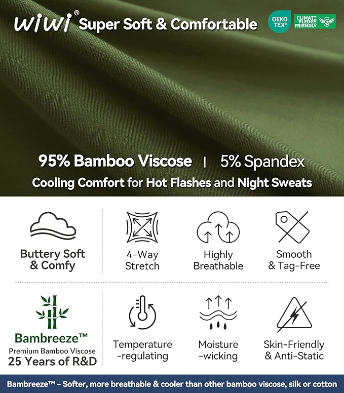 Women's Bamboo Cooling Pajama Set - Short Sleeve - 2 Piece