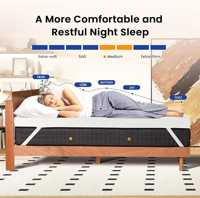 Memory Foam Cooling Mattress Topper - King