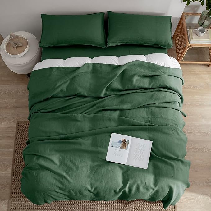 Linen Bed Sheet Set - Full - 4 Piece