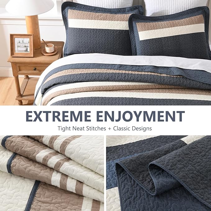 100% Cotton Bedding Set - California King - 3 Piece