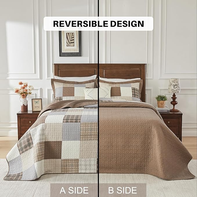 100% Cotton Bedding Set - King - 3 Piece