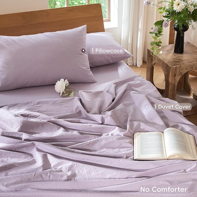 Linen Duvet Cover Set - Twin
