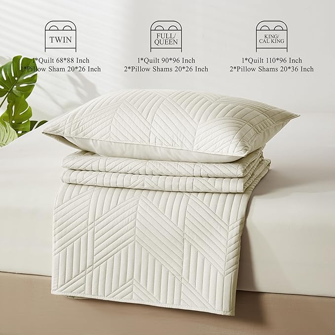 Microfiber Quilt Set - King