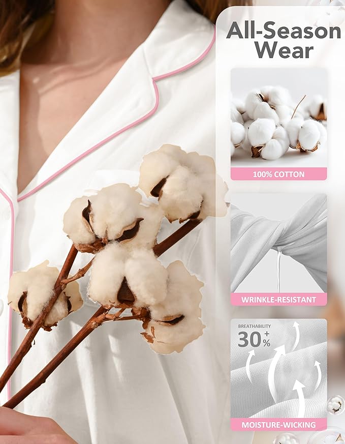 Women's 100% Cotton Pajama Set - 2 Piece