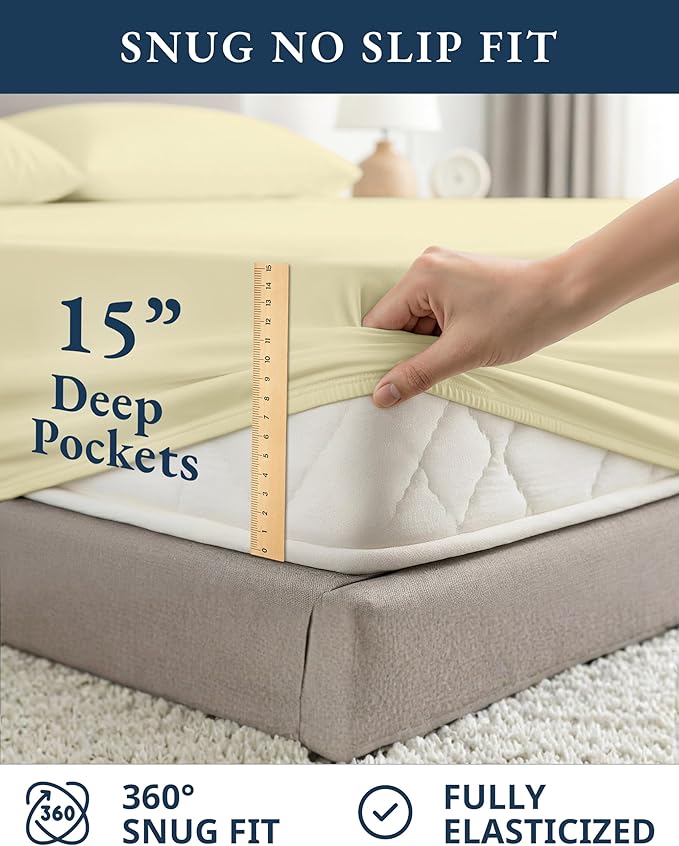 Linen Bed Sheet Set - Twin XL - 3 Piece