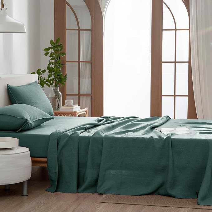 Linen Bed Sheet Set - Twin - 3 Piece