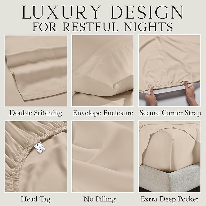 Bamboo Cooling Pillowcase Set - Queen - 2 Piece