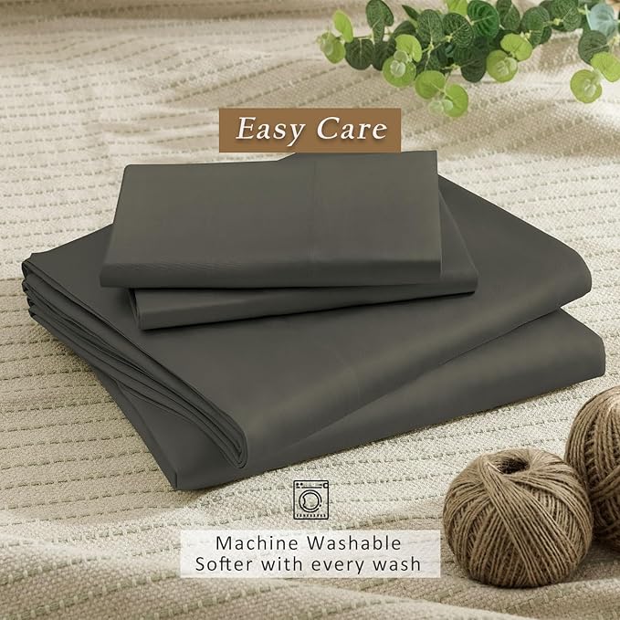 Bamboo Cooling Bed Sheet Set - King - 4 Piece