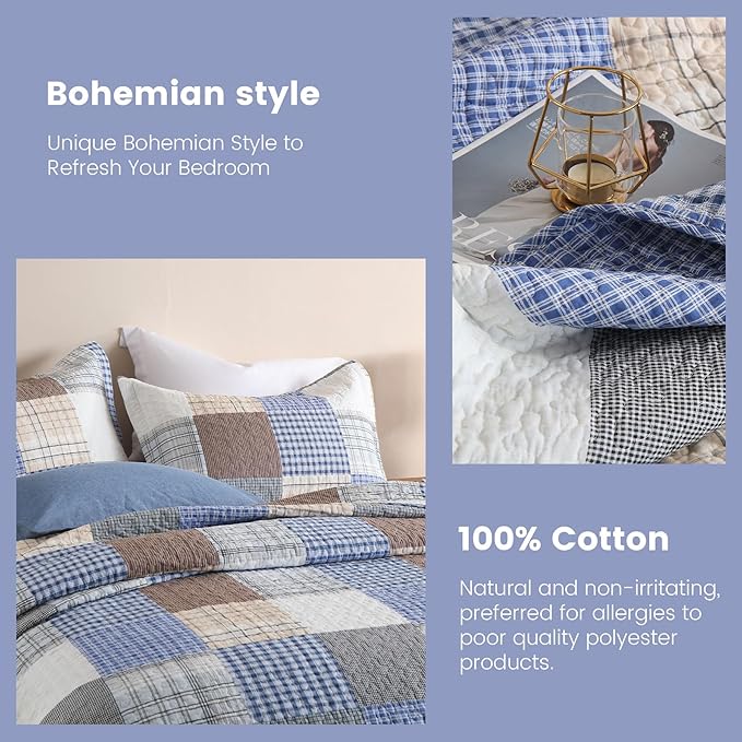 100% Cotton Quilt Set - Queen