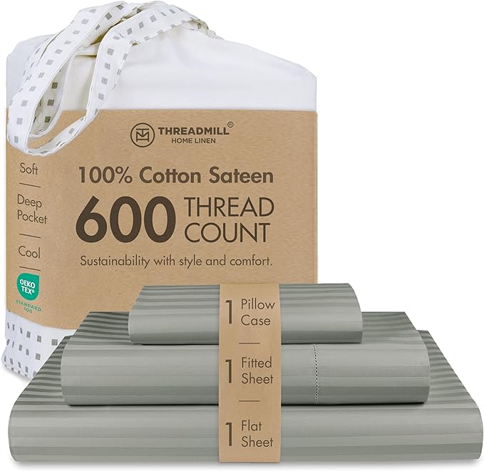 100% Cotton Cooling Bed Sheet Set - Twin - 3 Piece
